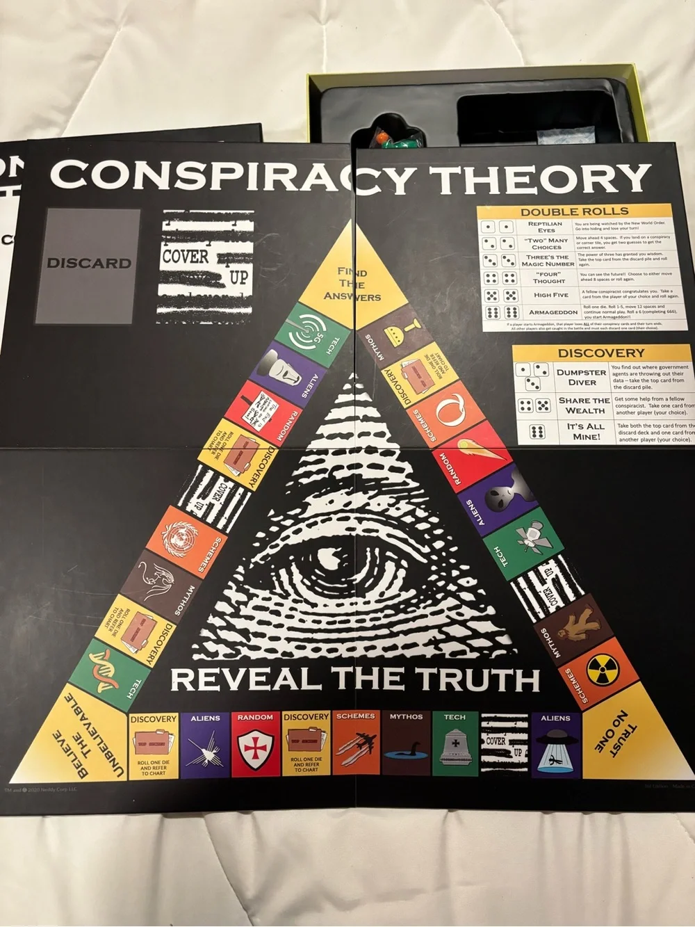 Conspiracy Theory Trivia Board Game by Neddy Games Complete Brand New Open Box